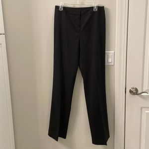 Lafayette 148 Menswear Pant Trouser Italian Stretch Wool Black Women's 8